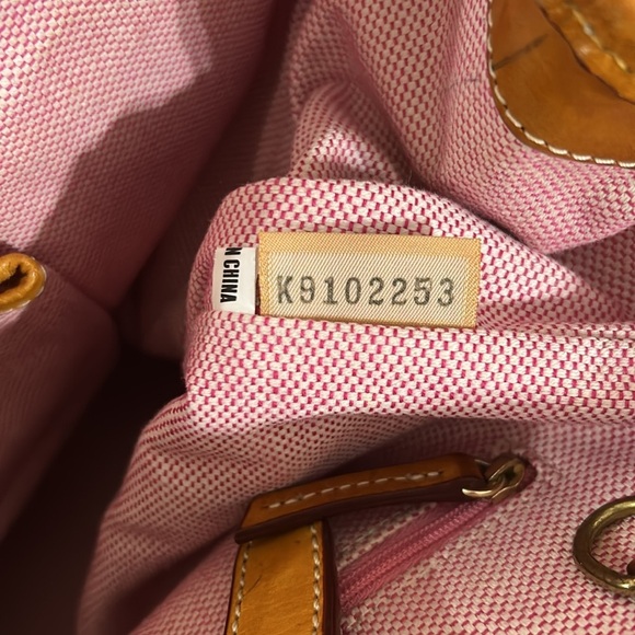 VTG DOONEY AND BOURKE GIRAFFE ANIMAL PRINT CANVAS/LEATHER TOTE SHOULDER BAG - Picture 14 of 14